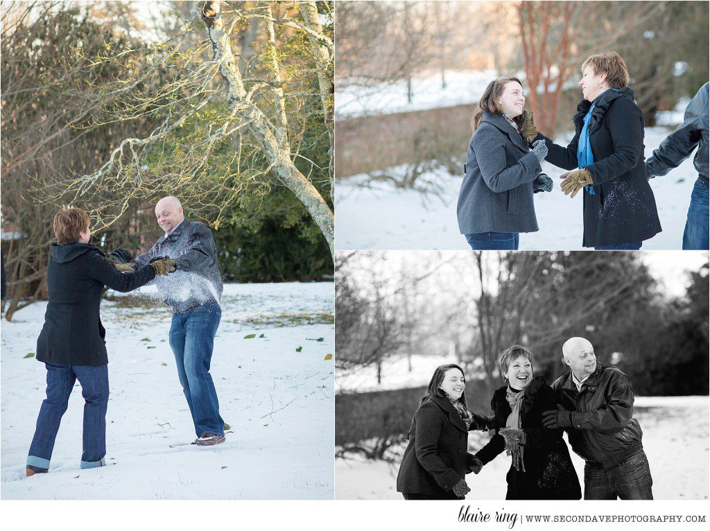 When a session begins AND ends with a snowball fight in front of a Leesburg VA family photographer - you know it's going to be a lot of fun!