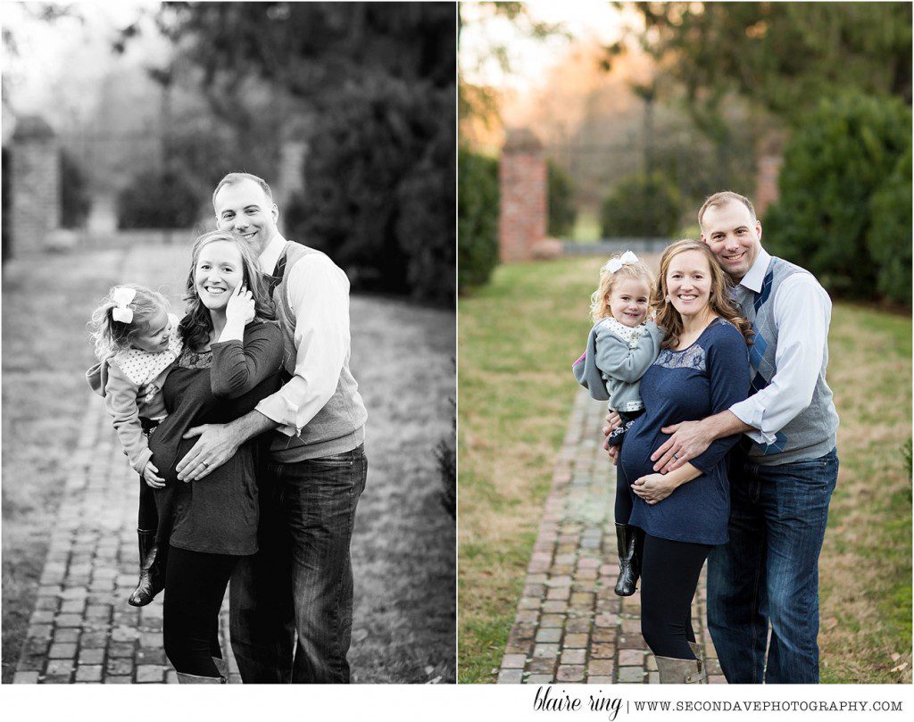 Post-deployment maternity portraits with a Northern Virginia maternity photographer at Morven Park.