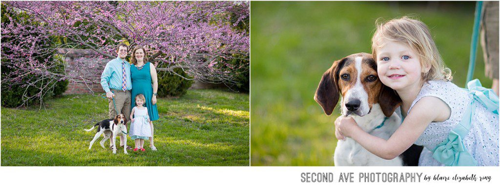 I was so happy to be able to do this little session for friends who just added a new member to the family. I love when "family" includes the dog :)