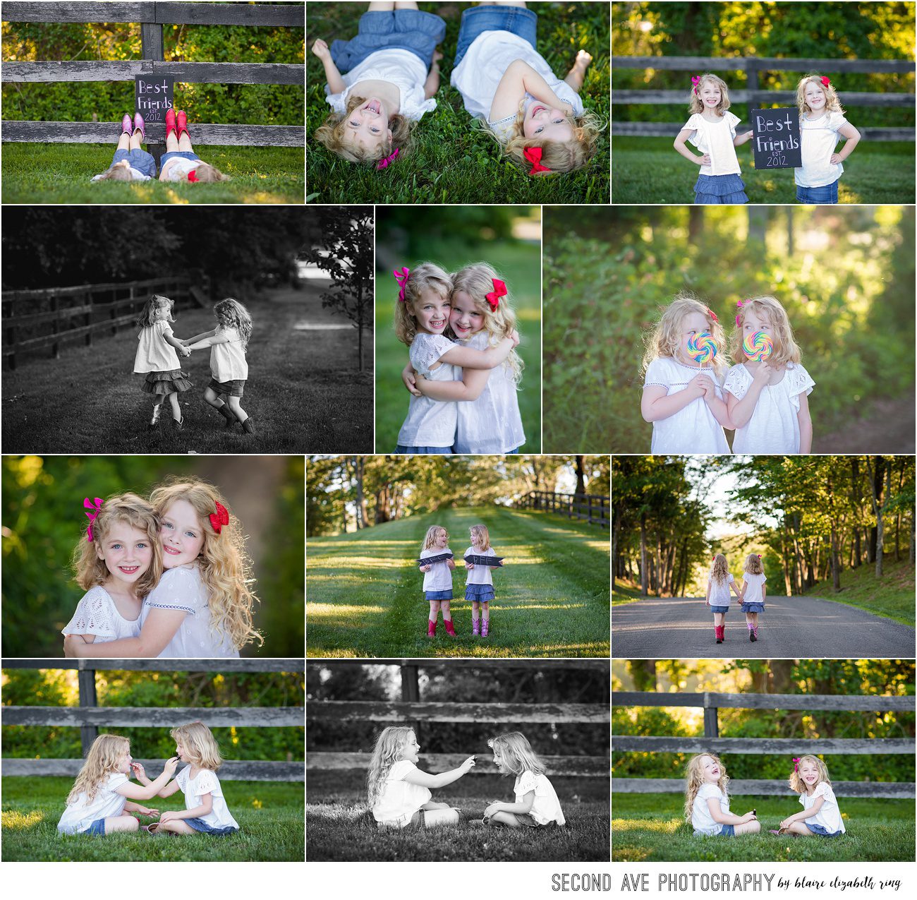 Leesburg VA children photographer offering special mini sessions in honor of National Best Friend Day with two of the cutest pairs of BFFs.
