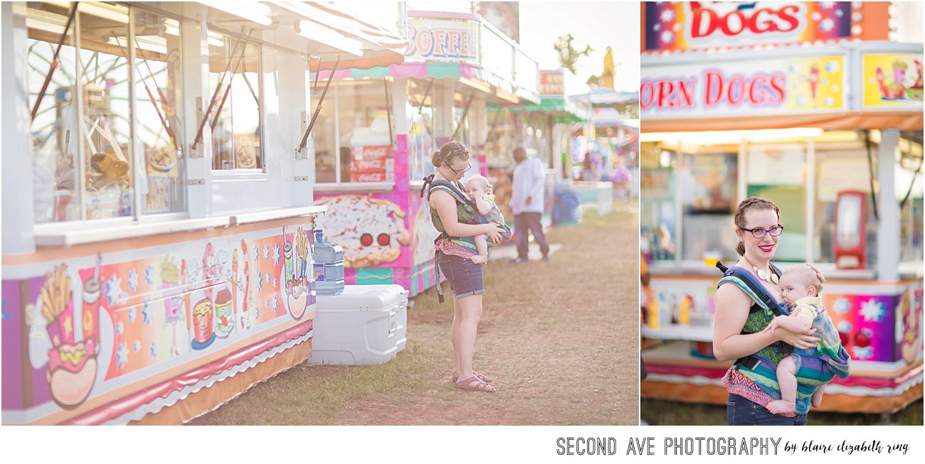 Breastfeeding Photographer in Loudoun County documents two moms nursing at the carnival at One Loudoun for the Public Breastfeeding Awareness Project.