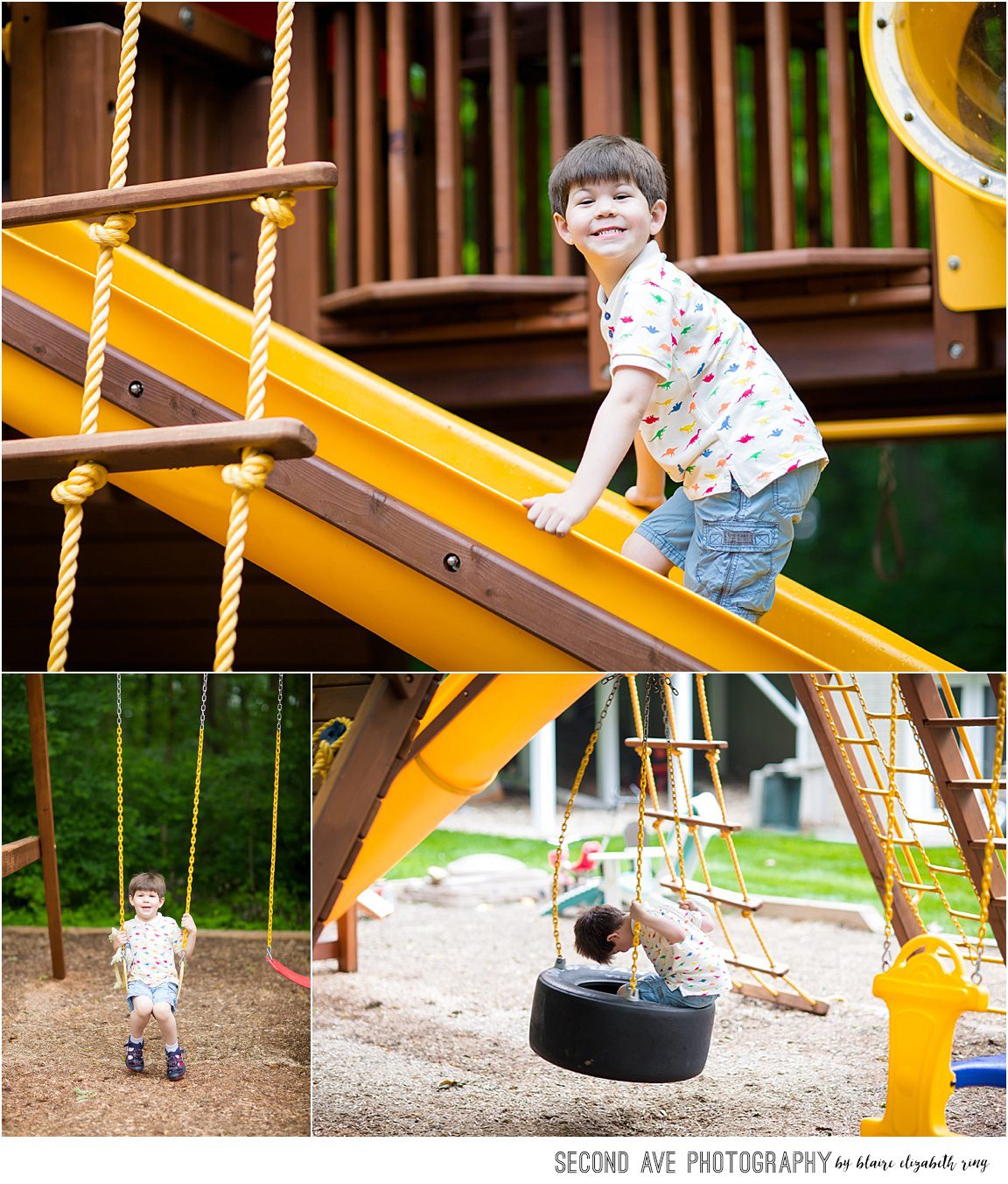 One family's annual photo shoot with Prince William County family photographer, featuring antique trucks at their beautiful home.