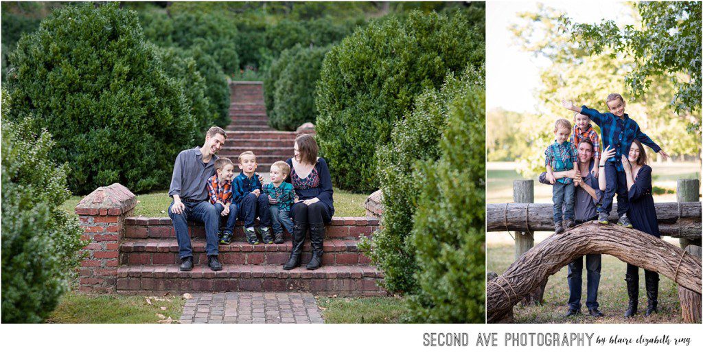 Beautiful family of 5 photographed by Loudoun County family photographer Blaire Ring (Second Ave Photography) at Morven Park in Leesburg VA.