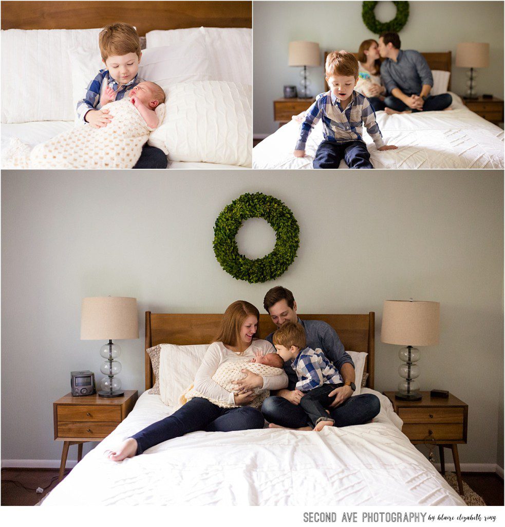 When you book a newborn photo session with me, you will receive a mix of lifestyle family portraits and posed newborn photos (hello, squishy baby!)