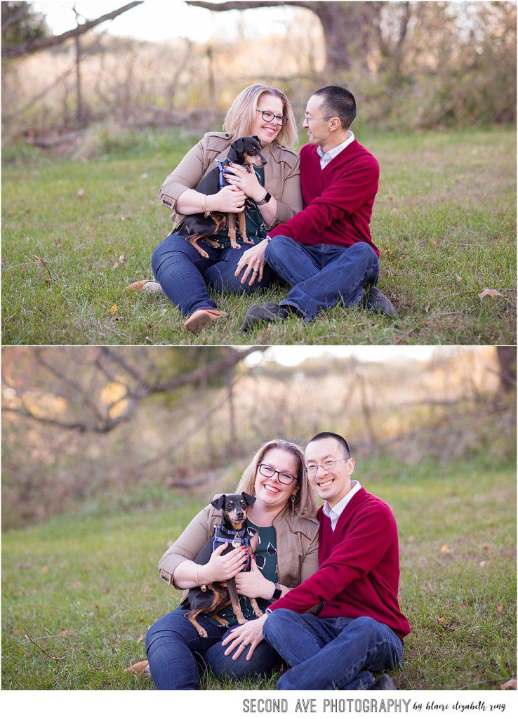 Loudoun County pet photographer photographs new parents with recently rescued pup from A Forever Home rescue in Northern Virginia.