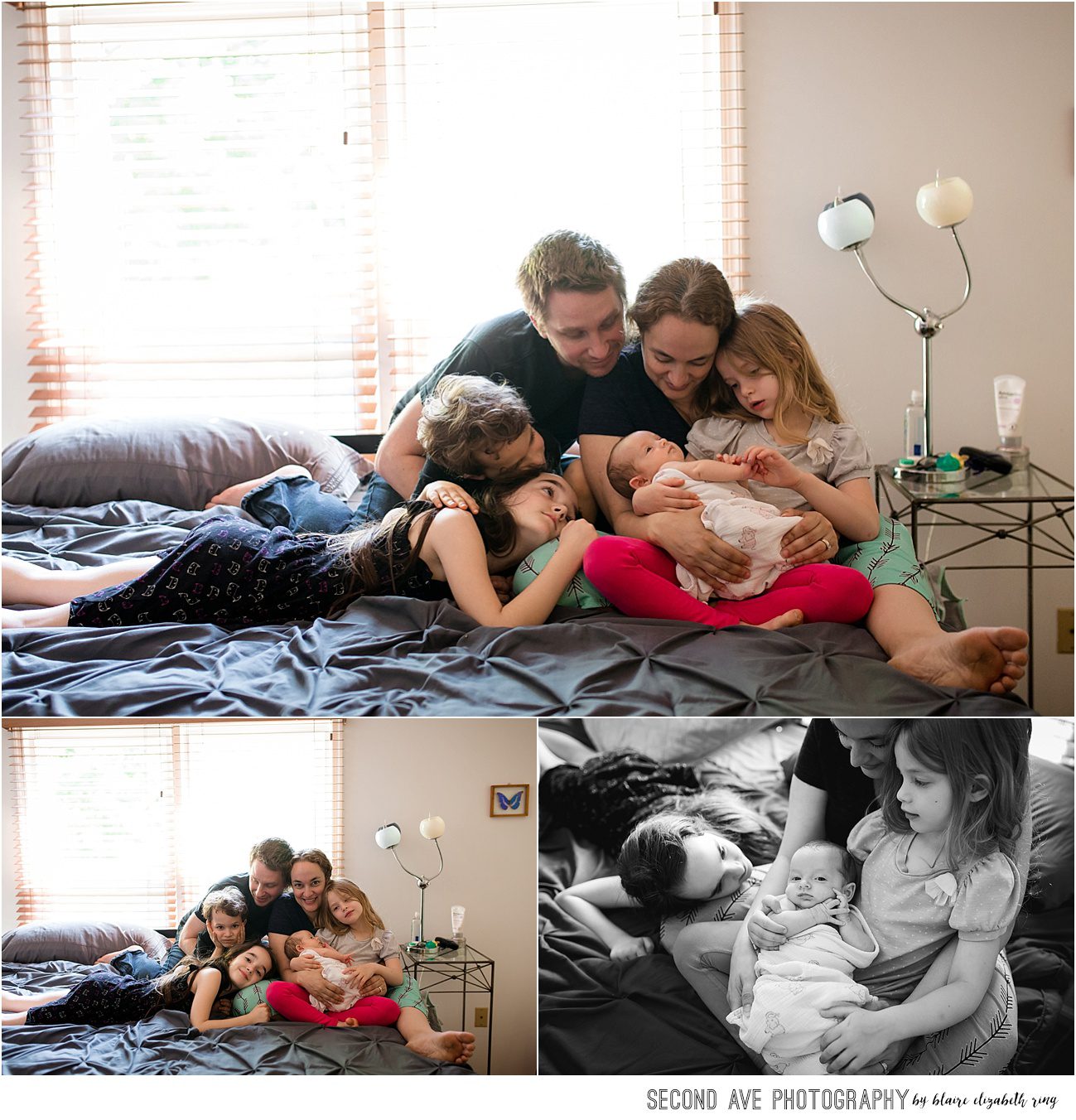 I love being a Northern Virginia newborn photographer. This family of six is the perfect example of how fun a lifestyle newborn session can be.
