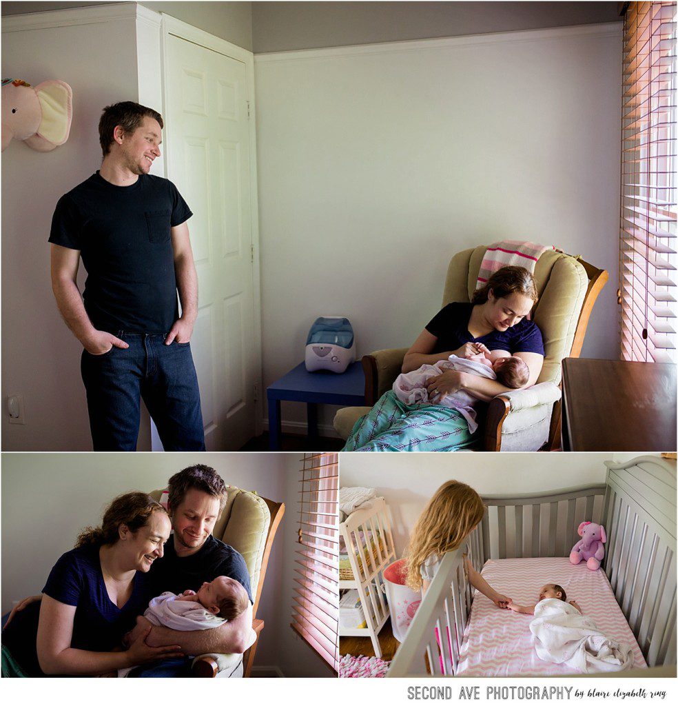 I love being a Northern Virginia newborn photographer. This family of six is the perfect example of how fun a lifestyle newborn session can be.