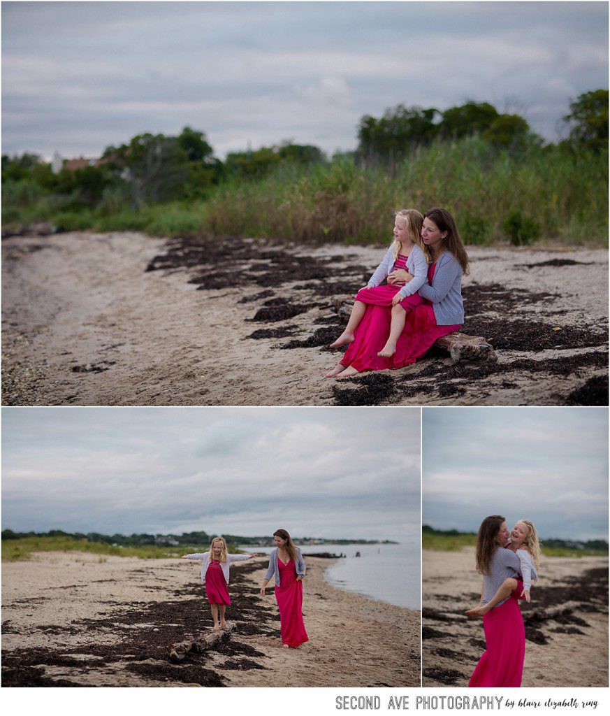 Premier Washington DC photographer takes a turn as a Long Island photographer with beautiful mommy and me beach photo session.