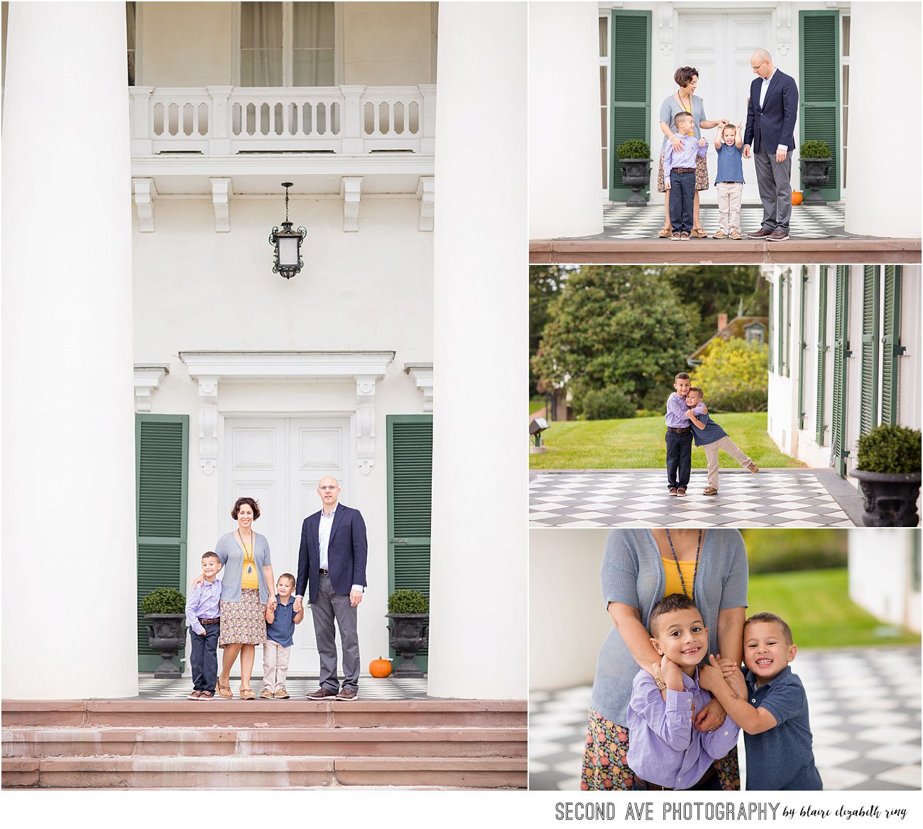 Beautiful and fun family session of two boys and their parents at Morven Park by Northern Virginia family photographer Blaire of Second Ave Photography.