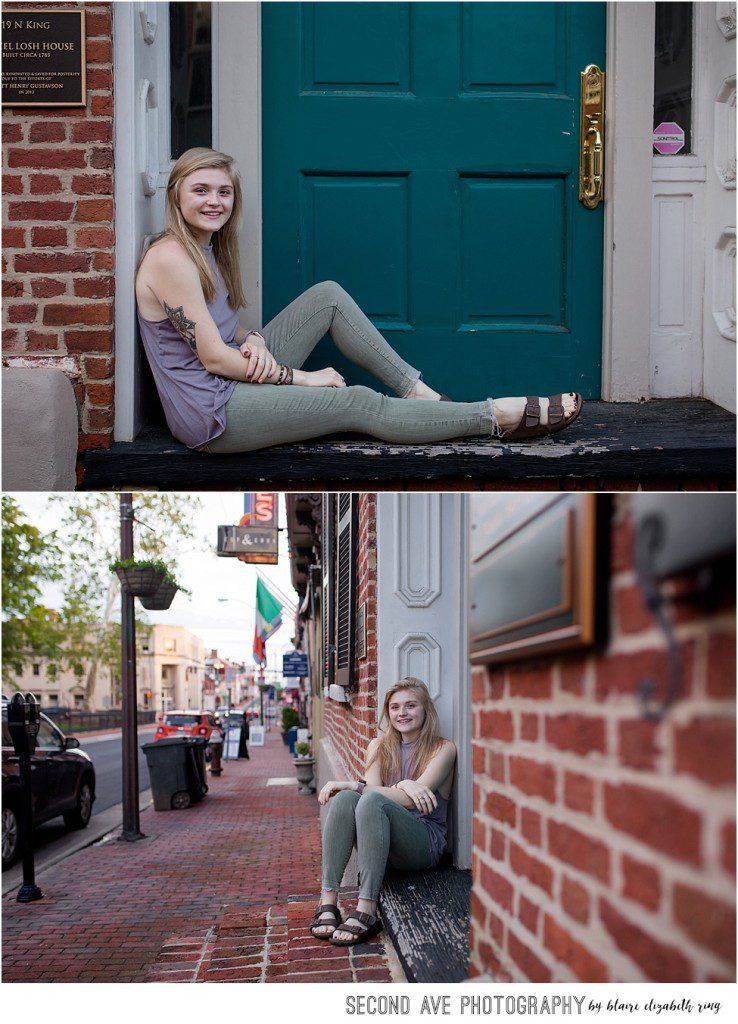 I love working with newborns and young kids but I was SO excited to be Sydney's Northern Virginia senior photographer! Gorgeous light in downtown Leesburg.