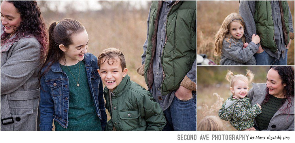 Family of 6 at Rust Nature Sanctuary in Leesburg VA; photographed by Second Ave Photography, family photographer in Northern VA.