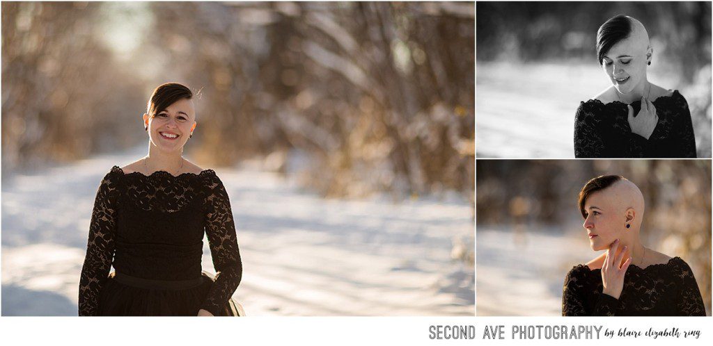 One local mother's journey with Alopecia, photographed by Northern Virginia photographer Second Ave Photography on a beautiful snowy afternoon.