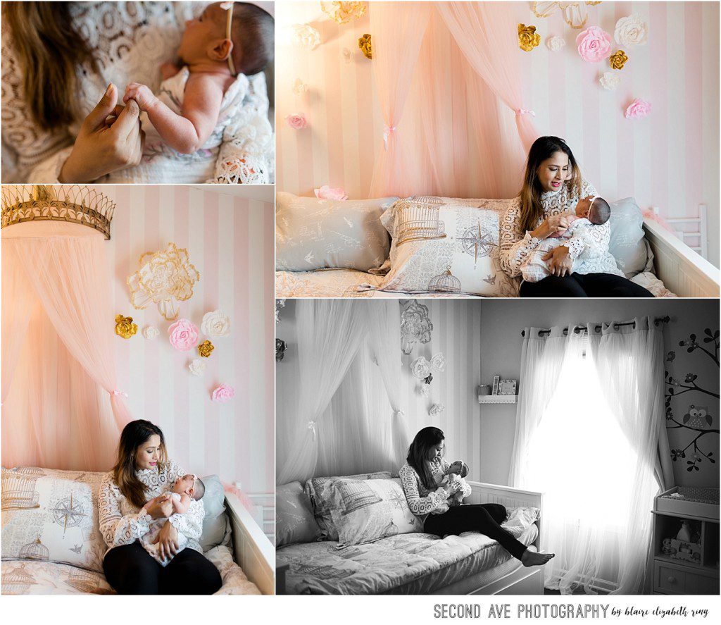 Snuggling new babies is definitely the best part of being a Northern Virginia newborn photographer. Check out this girl's amazing nursery!