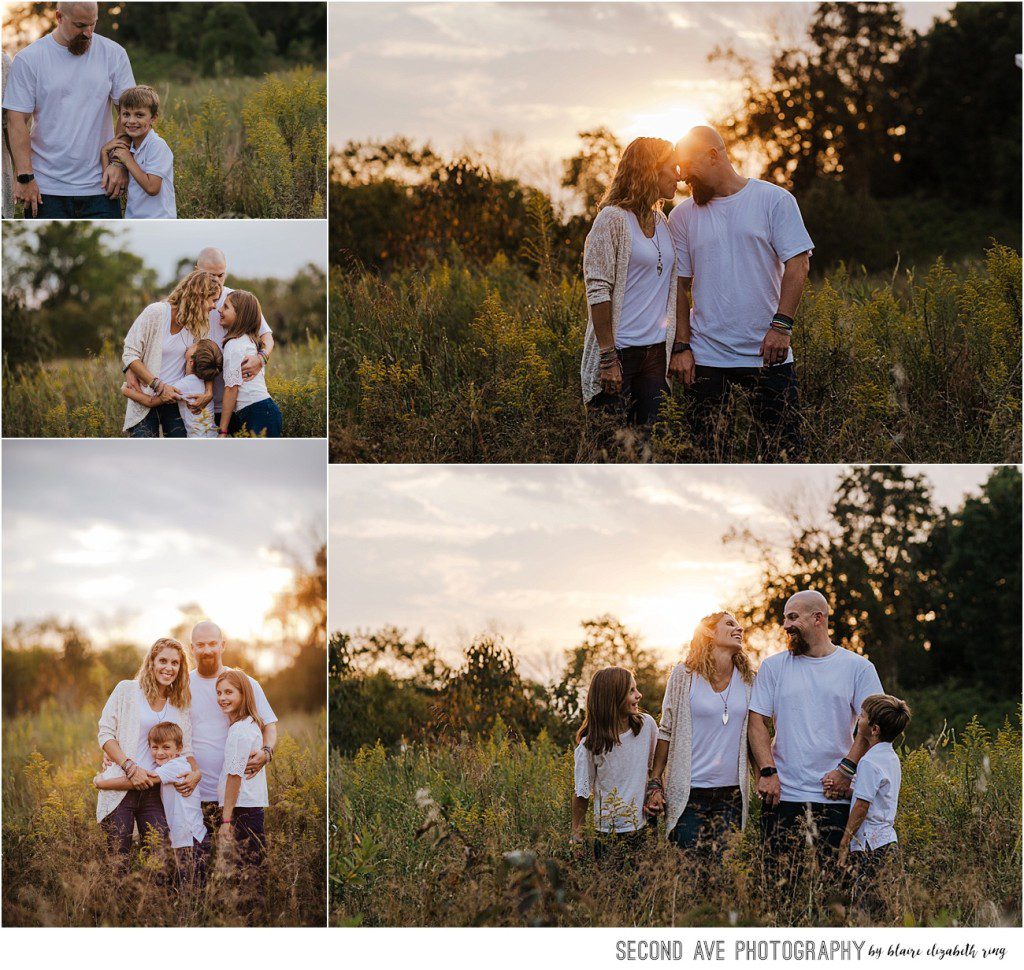 Family photographer Northern VA, shares her work at golden hour. Boho vibes, a motorcycle, and a beautiful yellow lab make all the magic.