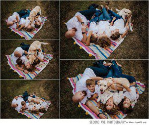 Family photographer Northern VA, shares her work at golden hour. Boho vibes, a motorcycle, and a beautiful yellow lab make all the magic.