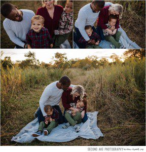 This gorgeous family of four joined me on their anniversary for a golden hour sunset Northern Virginia family photography session.