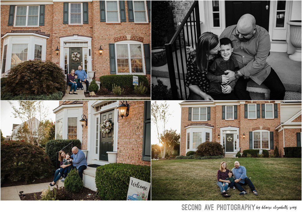 Family photographer Fairfax VA shares her work with family of 3 at home and their sweet new rescue pup from Friends of Homeless Animals.