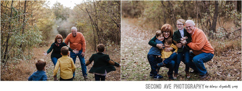 Extended family session with 9 people, including some very special shots of grandparents with their grandbabies with Sterling VA photographer.