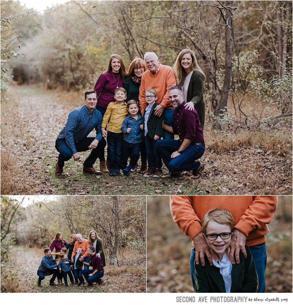 Extended family session with 9 people, including some very special shots of grandparents with their grandbabies with Sterling VA photographer.