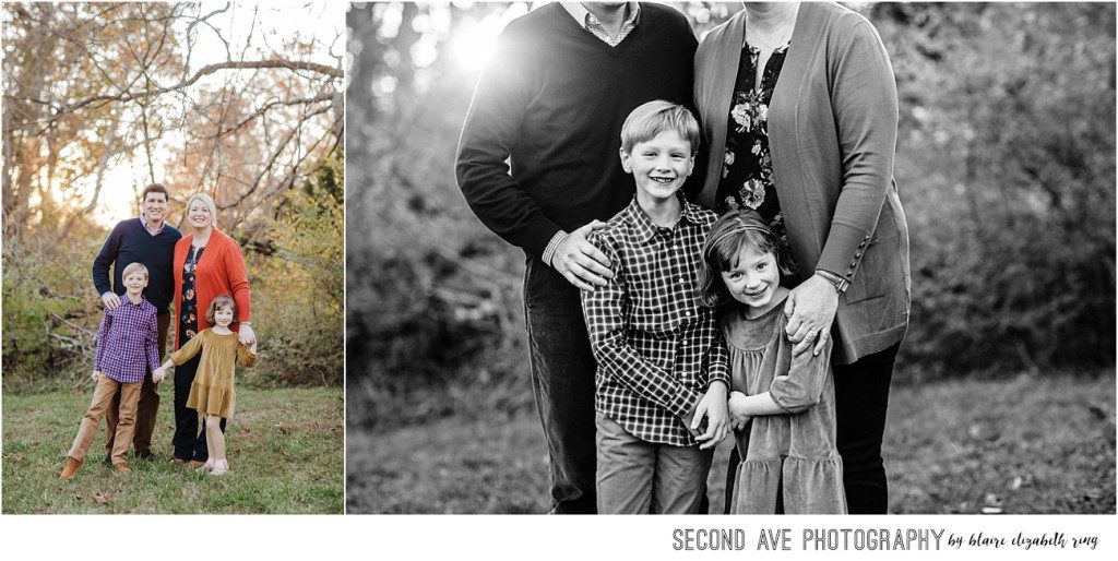 Loudoun County photographer with family of 4 at golden hour. I love the sun this time of year! It's so it's easy to work with for more of the day.