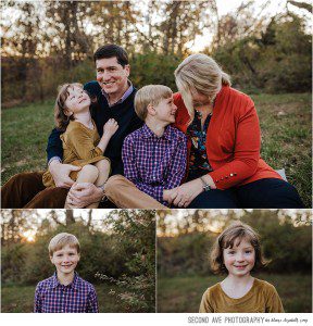 Loudoun County photographer with family of 4 at golden hour. I love the sun this time of year! It's so it's easy to work with for more of the day.