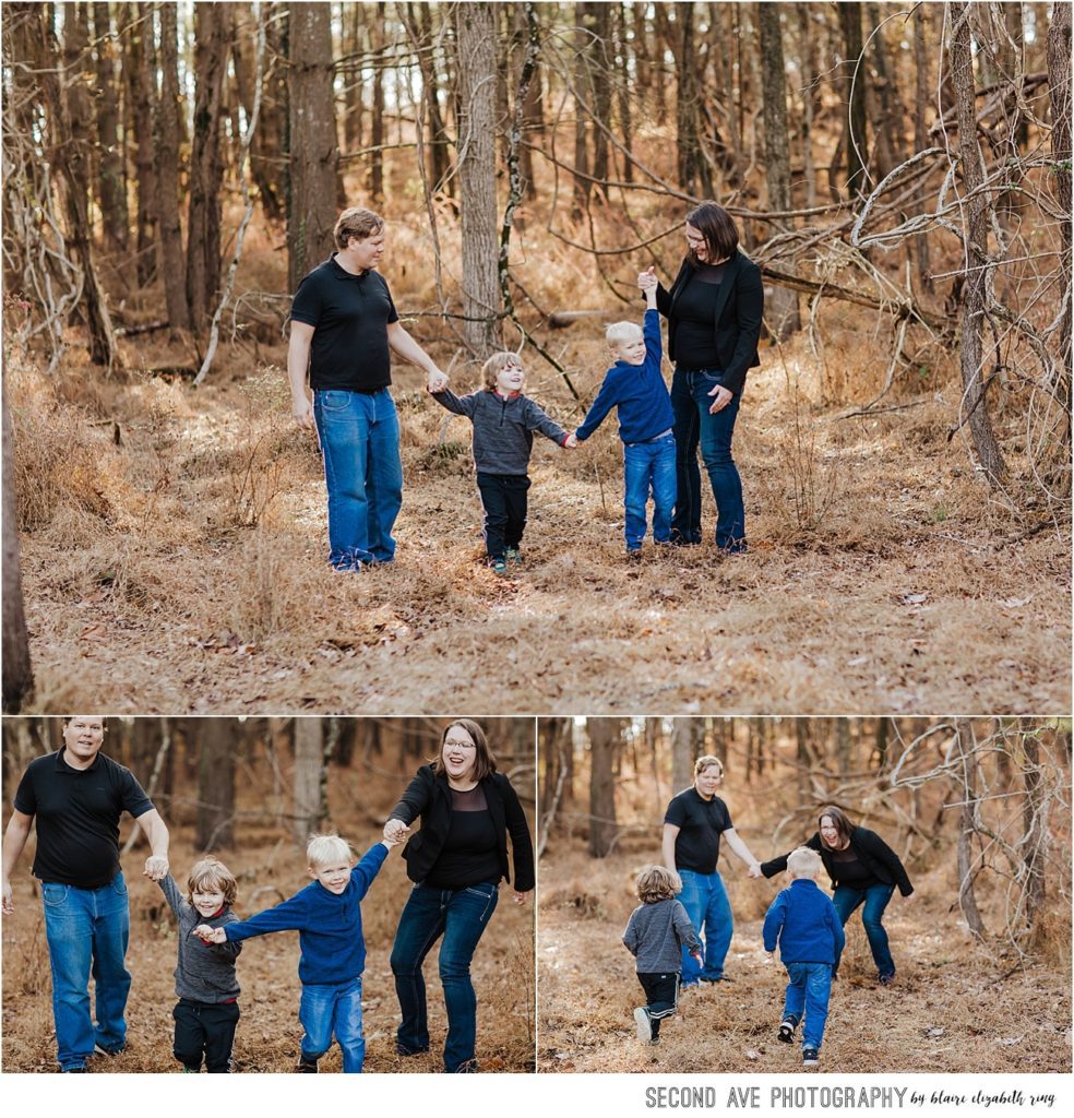 Alexandria VA family photographer meets family of 4 at nature sanctuary. I first got to know the boys as their school photographer.
