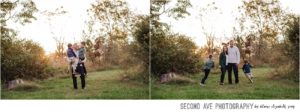 Family of four at sunset with Loudoun County family photographer at beautiful park in Leesburg VA. Time lapse editing video!