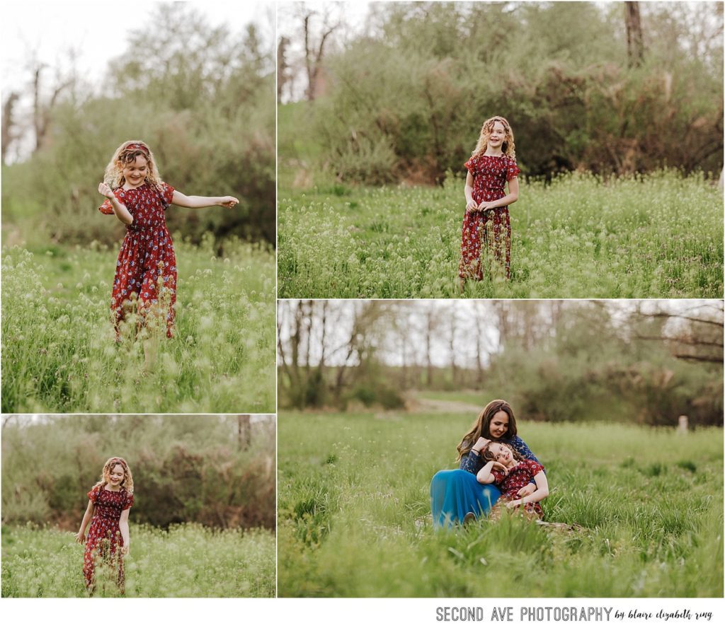 Family of 3 plus an alpaca at a beautiful field in Loudoun County during golden hour with Ashburn family photographer.