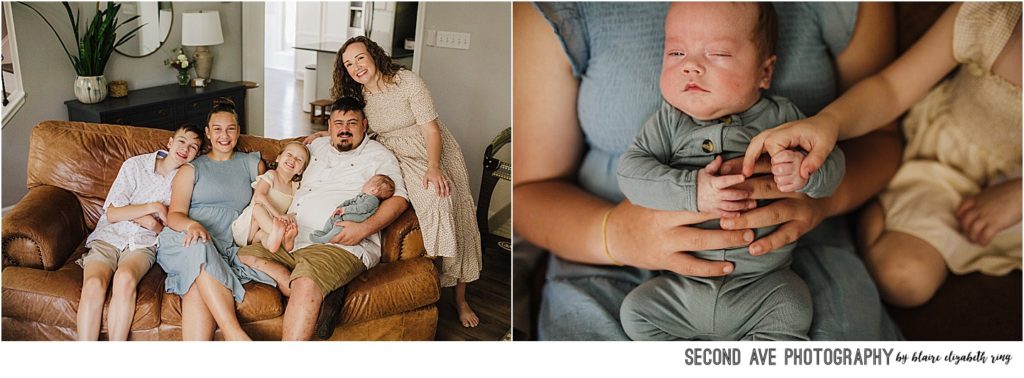 Arlington VA newborn photographer in-home photo session with preemie and blended family. I always say, we just need one good window.