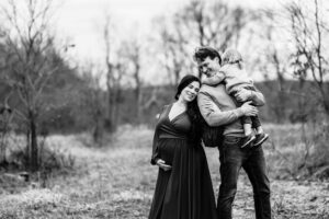northern-va-maternity-photographer-moody-cloudy-open-field-dress-toddler-blackandwhite