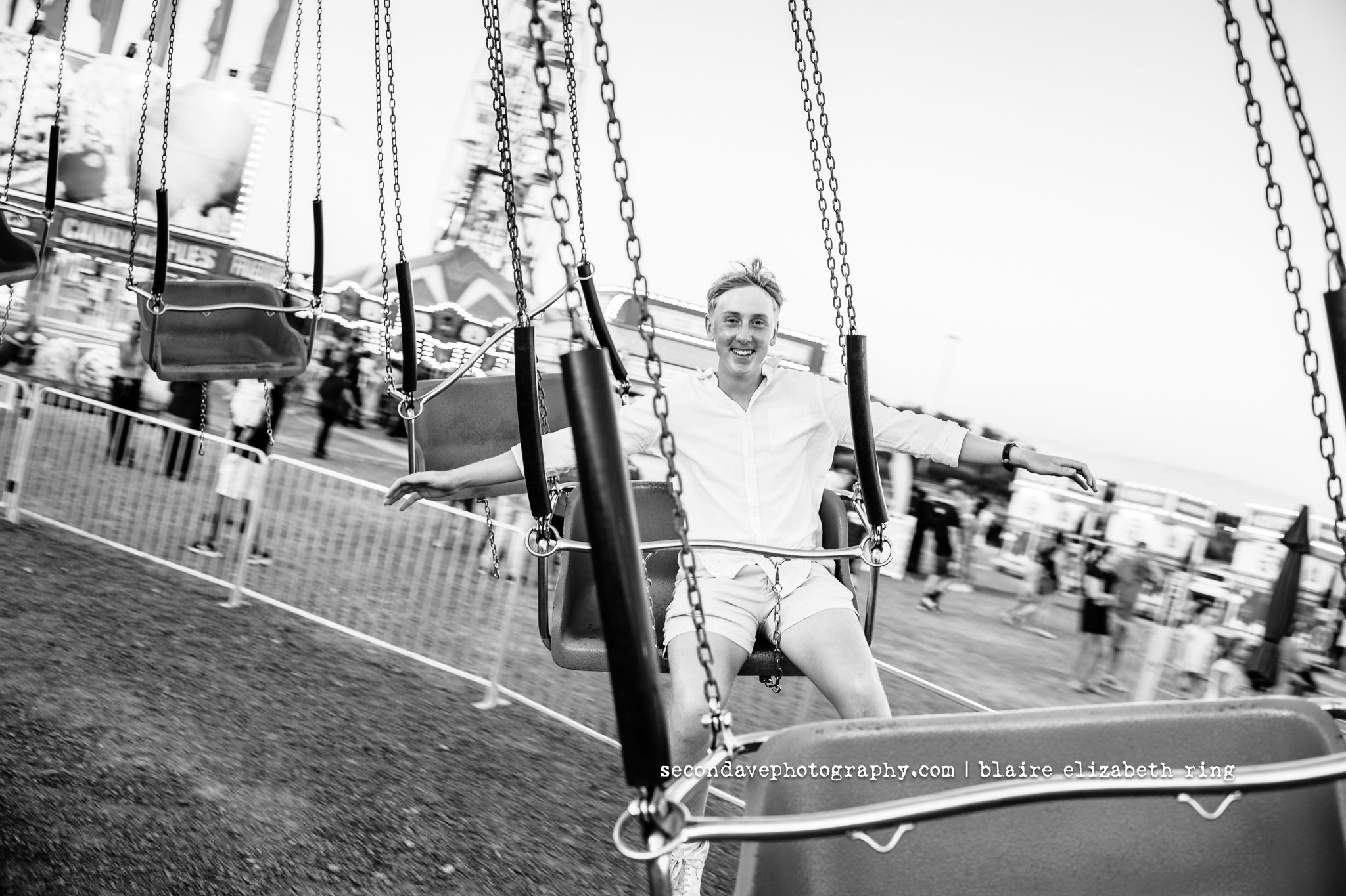 Northern Virginia high school senior portraits at One Loudoun carnival.
