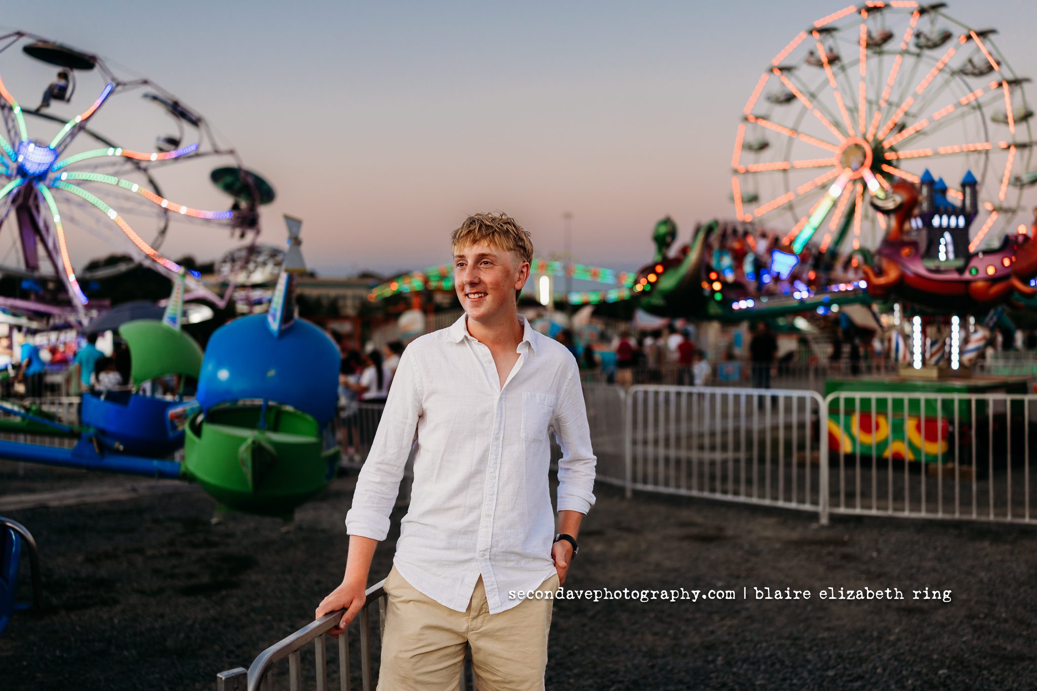 Northern Virginia high school senior portraits at One Loudoun carnival.